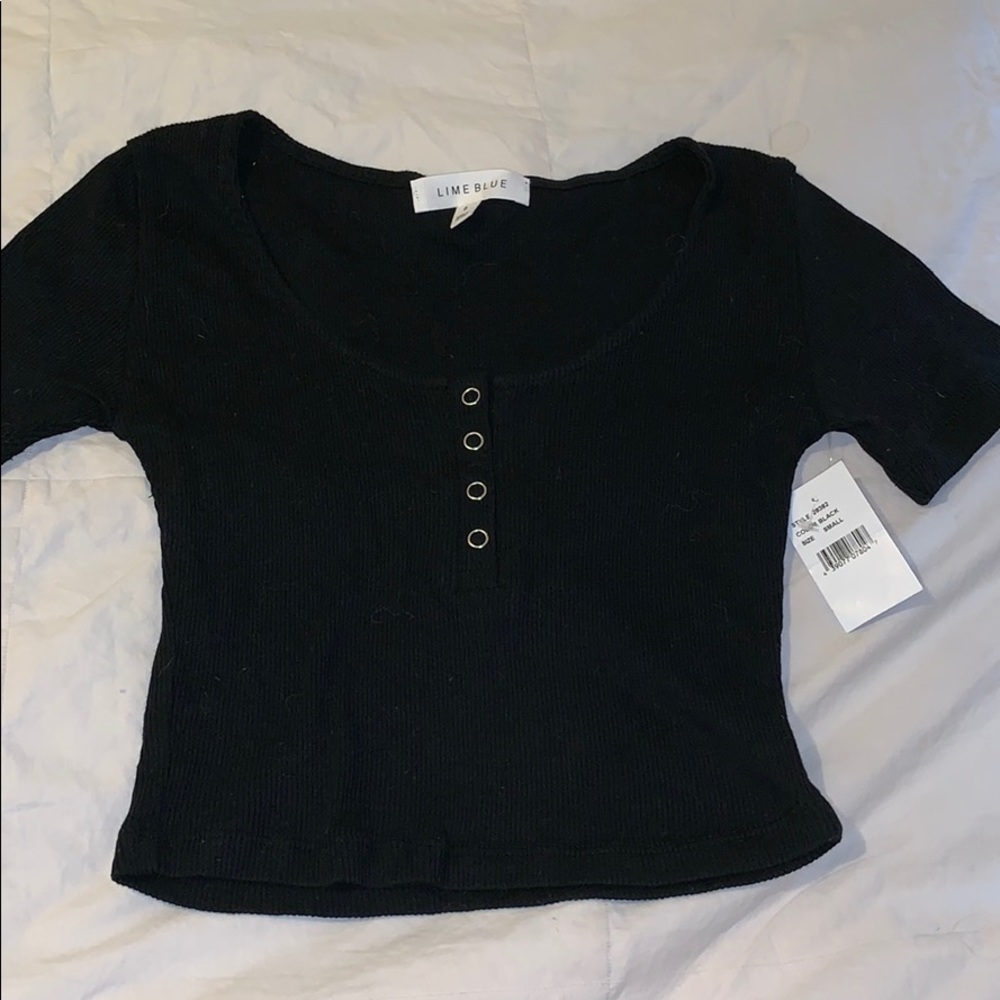 NEW, Black Crop Top